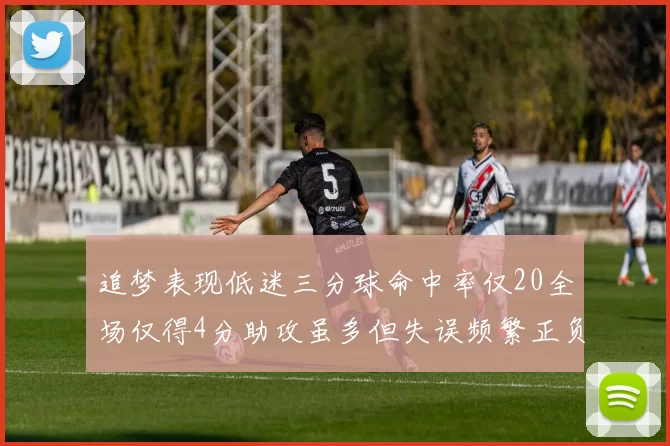 追梦表现低迷三分球命中率仅20全场仅得4分助攻虽多但失误频繁正负值惨淡